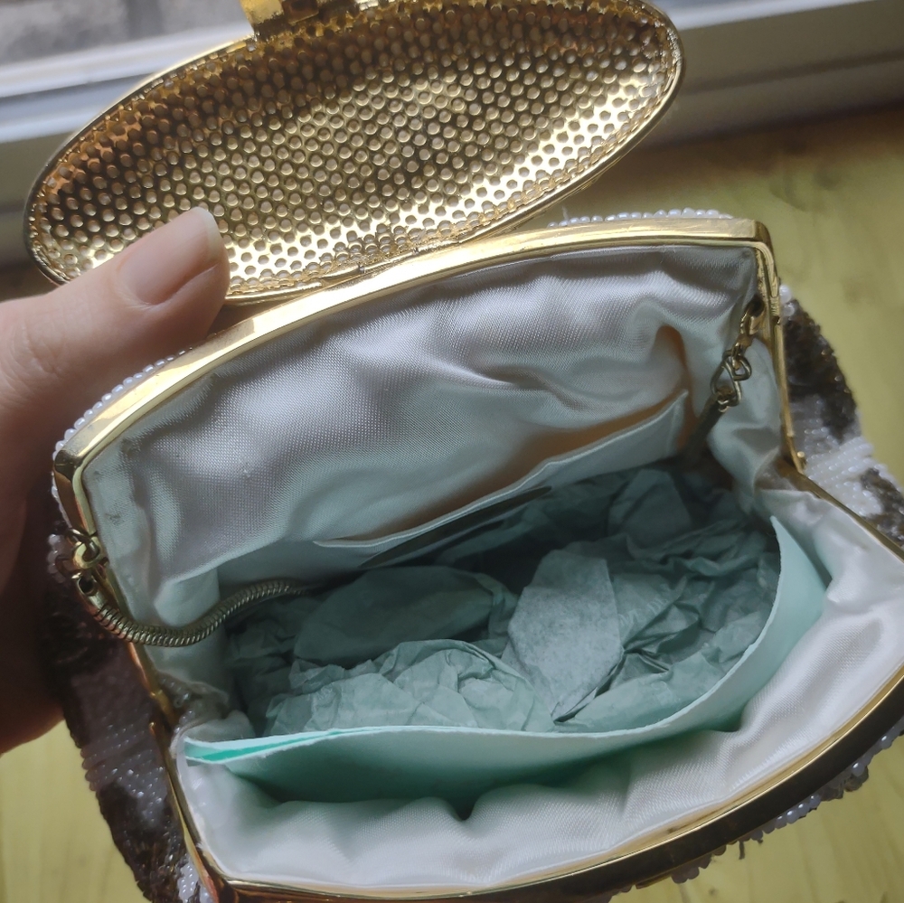 La Regale Silver and Gold Clutch - Picture 7 of 7